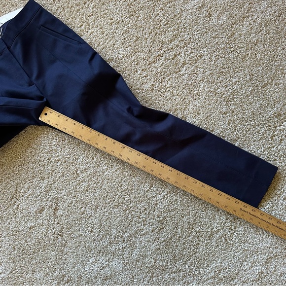 Tory Burch Vanner Pant Navy Blue Tailored Slim Pants Size 0 NWT - Picture 8 of 8